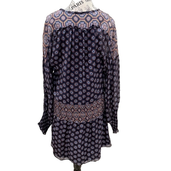 Ramy Brook New York Long Sleeve Sheer Lined Blouson Mini Dress; Size Small - Picture 6 of 9